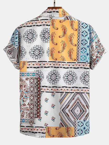 Brian Scarf Print Button Up Shirt & Swim Shorts