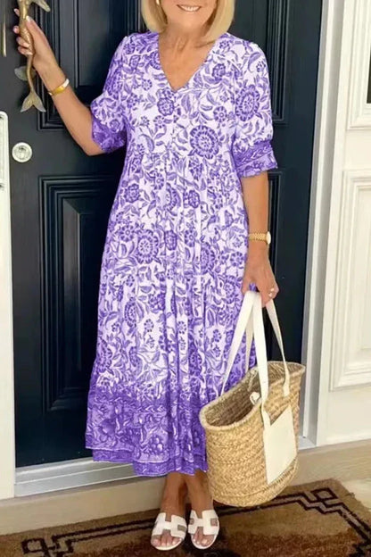 Bianca Flow Midi Dress – Graceful Movement with Timeless Charm