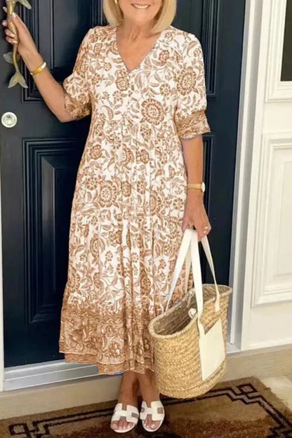 Bianca Flow Midi Dress – Graceful Movement with Timeless Charm