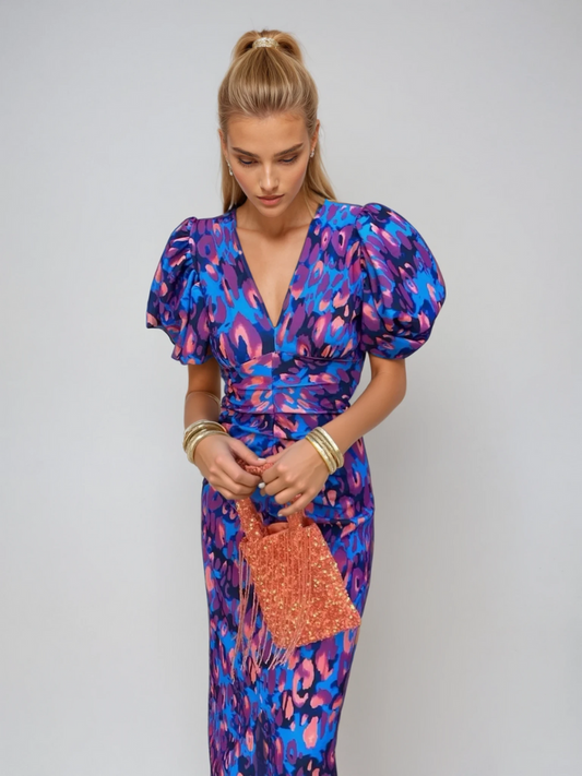 Mira Soleil Midi – Vibrant Elegance in Every Fold
