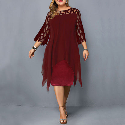 Cora Chic Plus Size Midi Dress for Modern Women