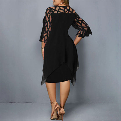 Cora Chic Plus Size Midi Dress for Modern Women