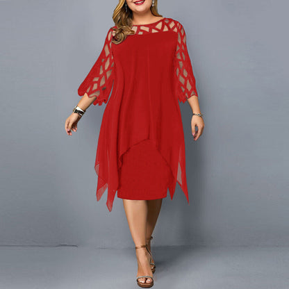 Cora Chic Plus Size Midi Dress for Modern Women