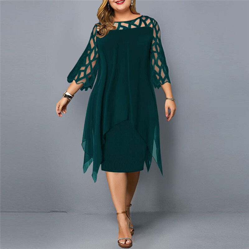 Cora Chic Plus Size Midi Dress for Modern Women