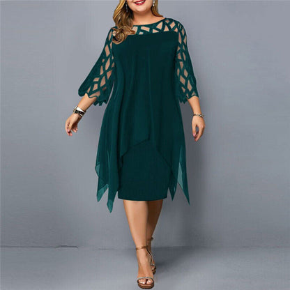 Cora Chic Plus Size Midi Dress for Modern Women