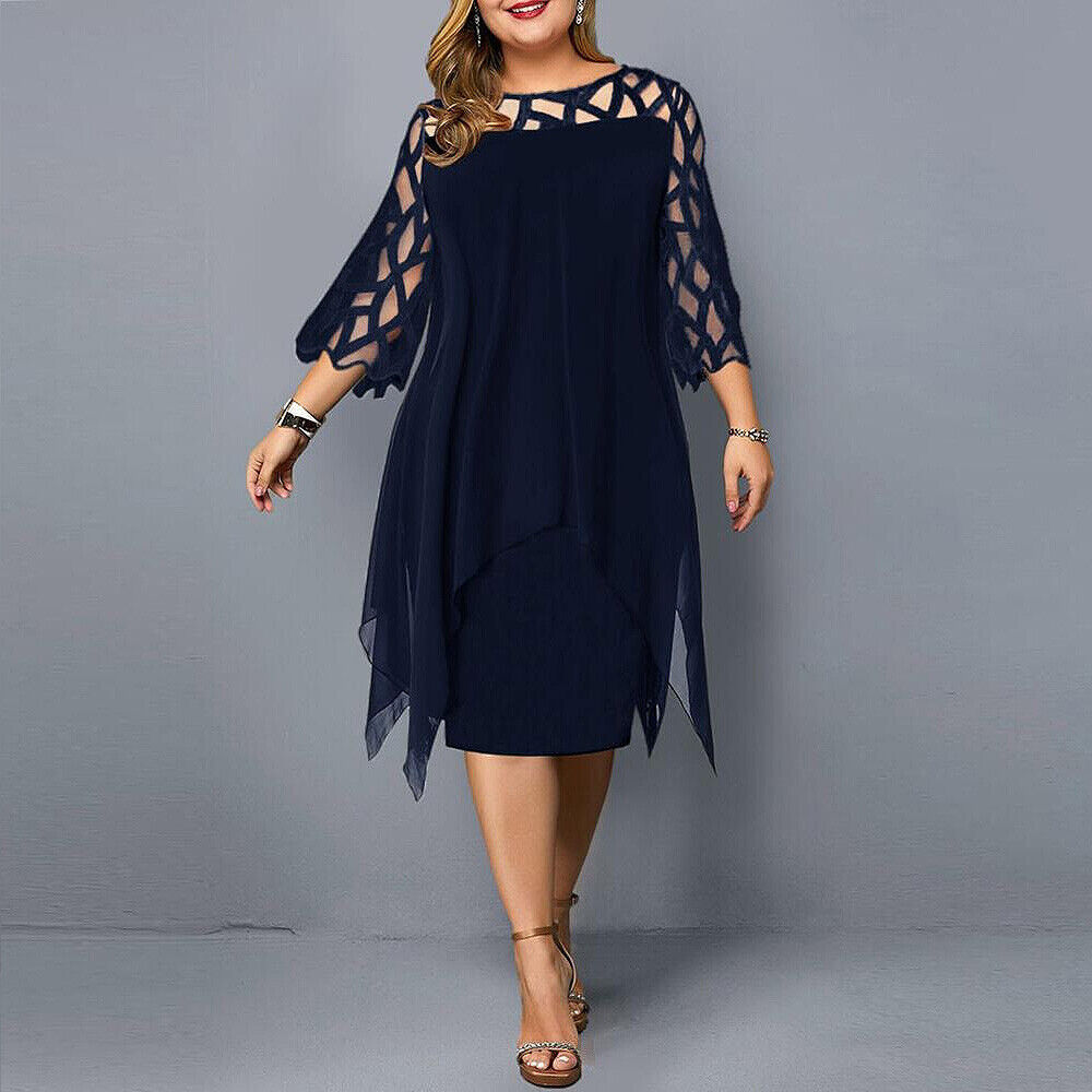 Cora Chic Plus Size Midi Dress for Modern Women