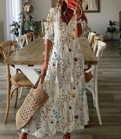 Elara - Boho Tummy Coverage Dress